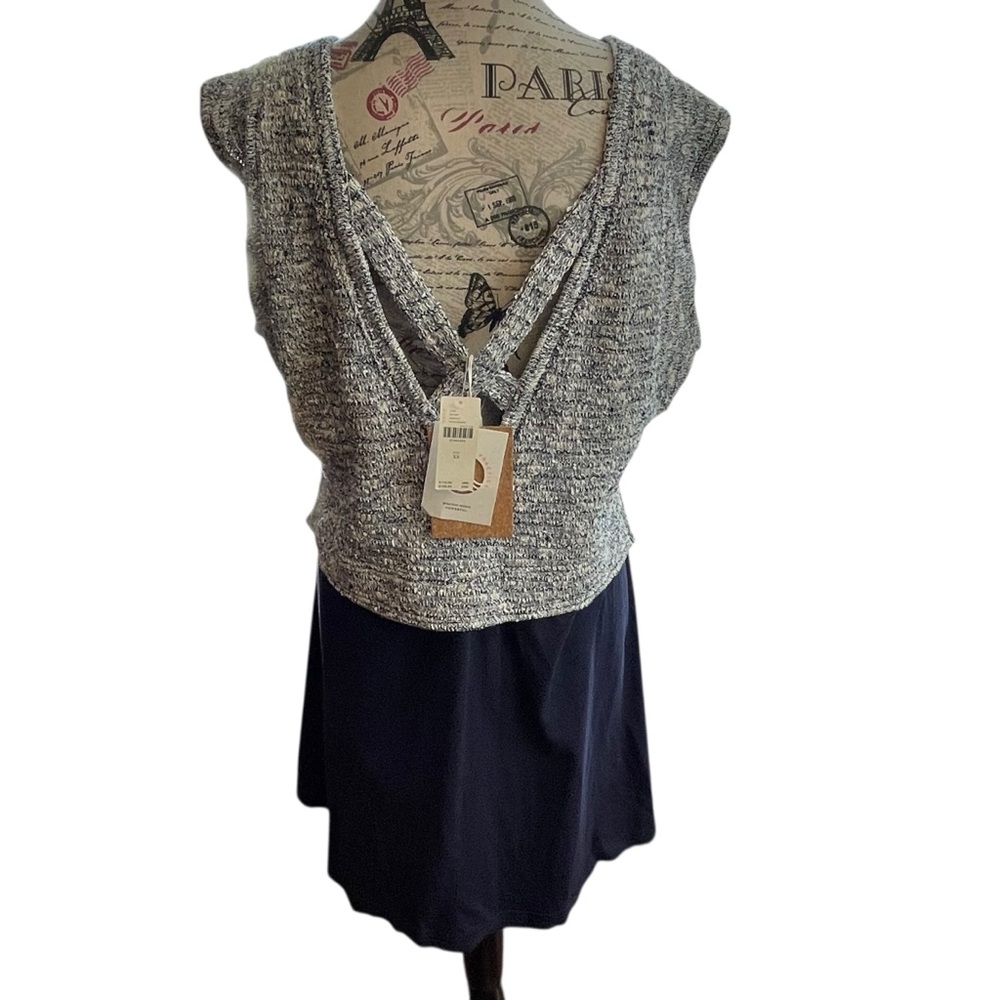 Blue Sleeveless Tank Dress - Picture 4 of 13